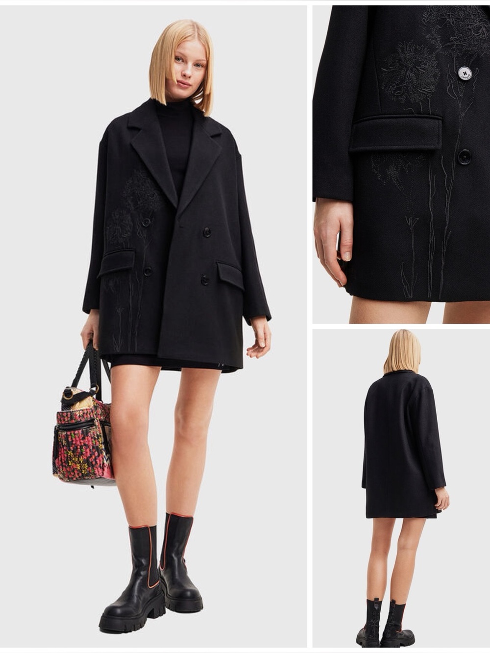 Desigual ~ DOUBLE-BREASTED WOOL COAT